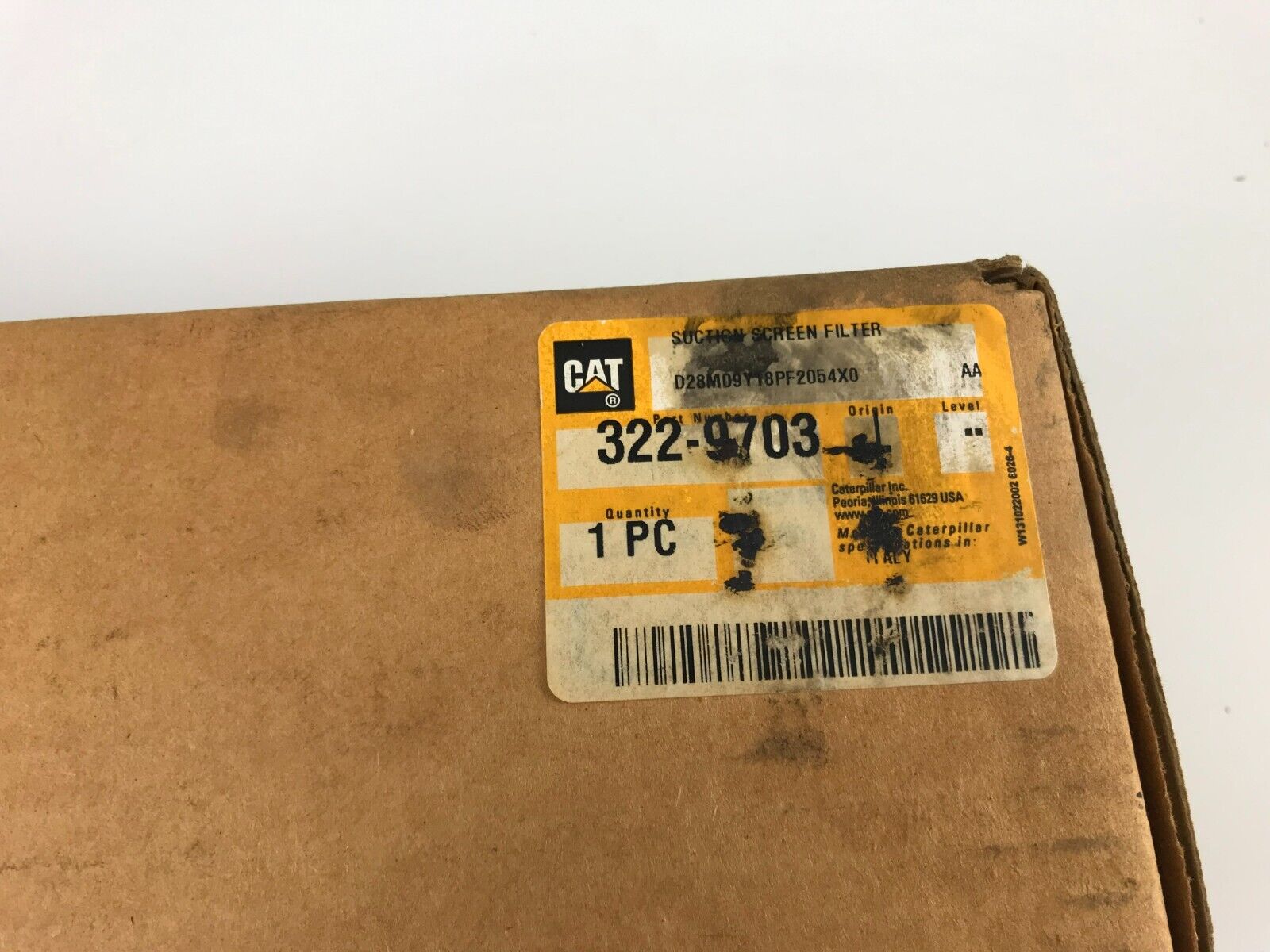 GENUINE OEM Caterpillar CAT Screen Suction Filter 322-9703 3229703 FAST SHIPPING - HotCarParts