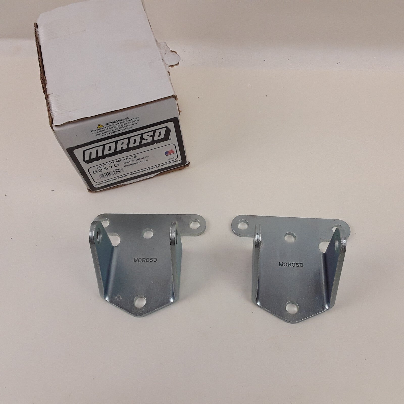Moroso 62510 Engine Mount Set A: 2-1/8" B: 2-3/8" SBC, BBC For Chevrolet Motor