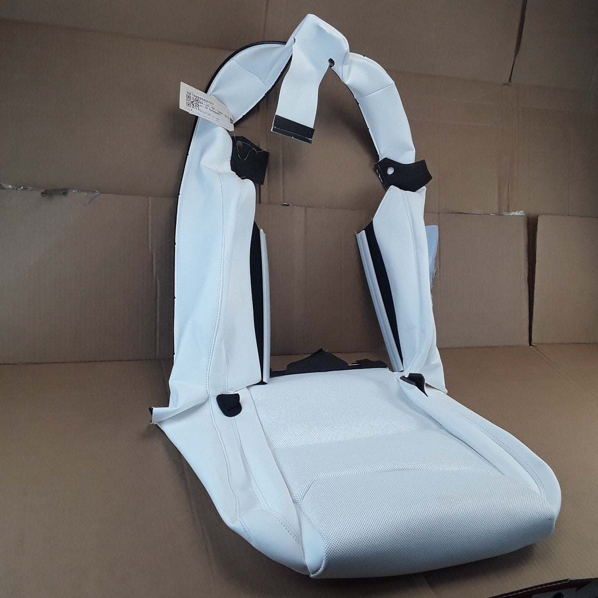 1963337-02-A Right White ISO Flag 2nd Row Seat Back Cover For Tesla Model Y OEM