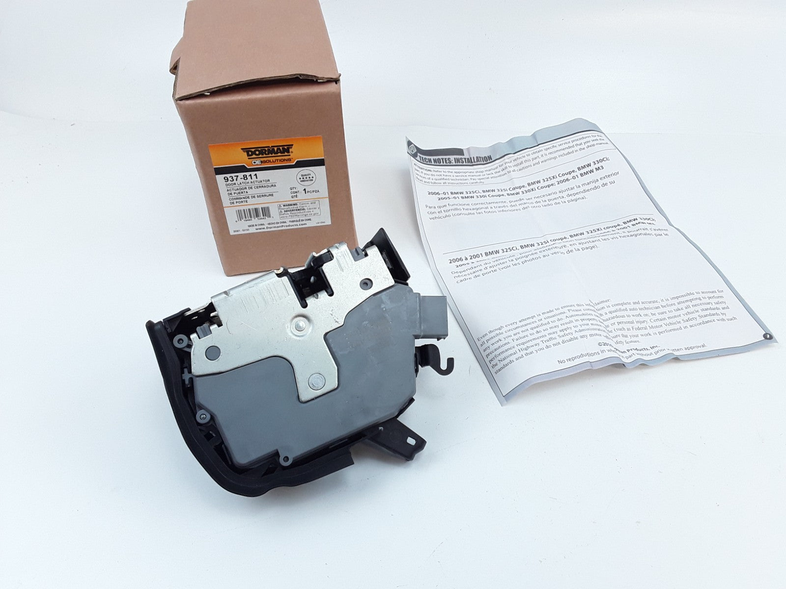 Front Right Door Lock Actuator Fits BMW M3 325Ci 330Ci (2001 2002 2003-2006)
