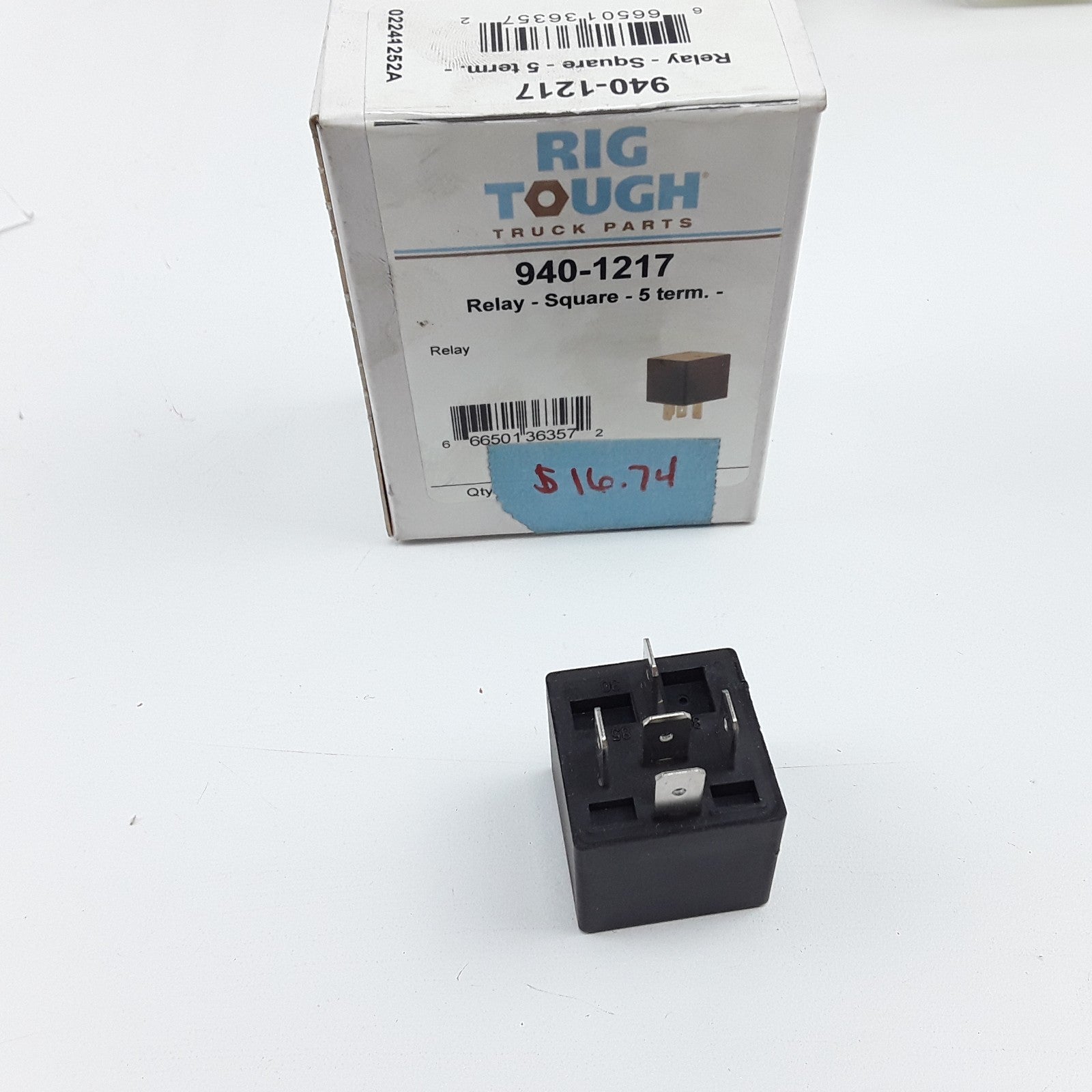 Rig Tough 940-1217 5-Terminal Square Relay Assembly For Automotive Trucks