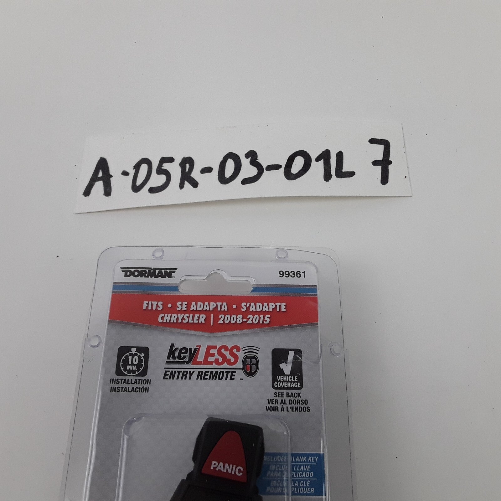 Dorman 99361 Keyless Entry Remote 4 Button Fits Ram Chrysler Dodge (2010-2013)