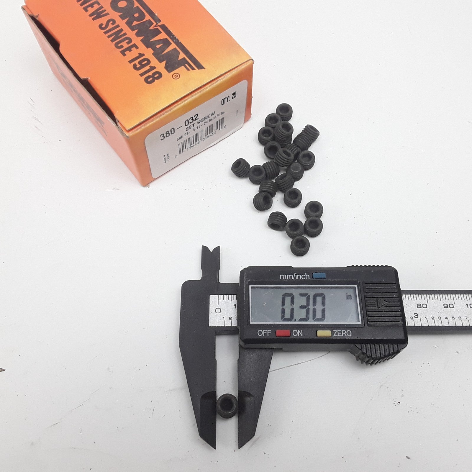 Dorman 380-032 Set Screw Steel Grade 8- 5/16-24 in. x 1/4 in Set of 25