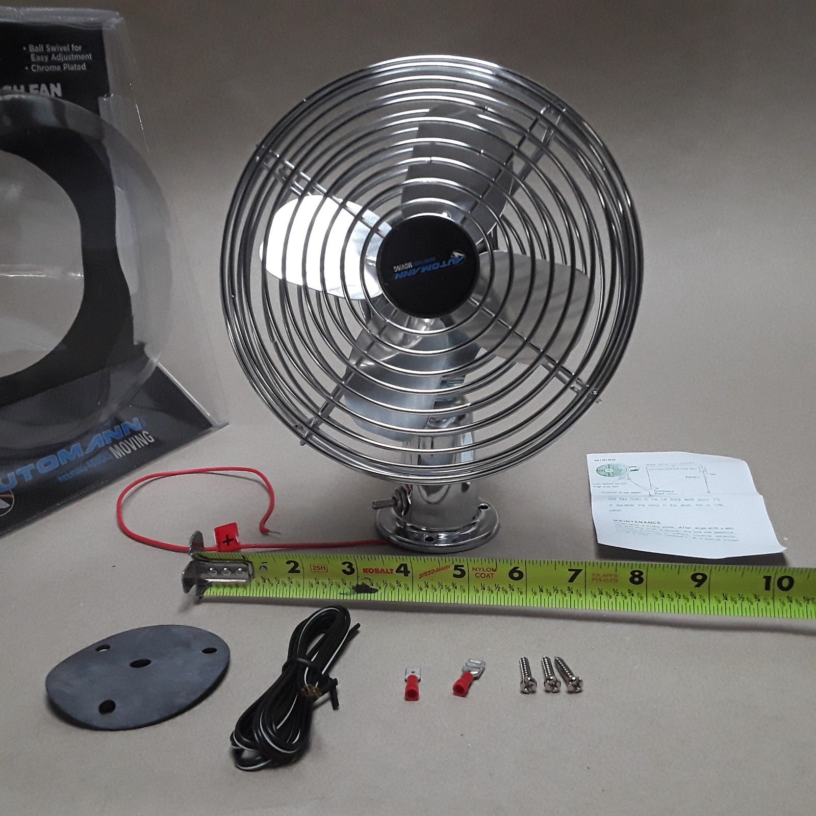 Dash Metal Fan 24 Volt 6in Two 2-Speed Heavy Duty For Trucks RV and Automotive