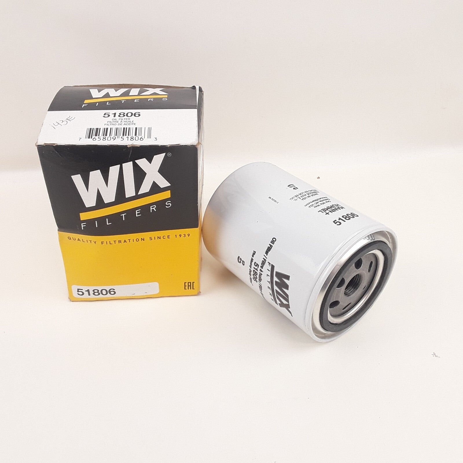 Spin-On Lube Engine Oil Filter Wix 51806 For Construction & Farm Equipment