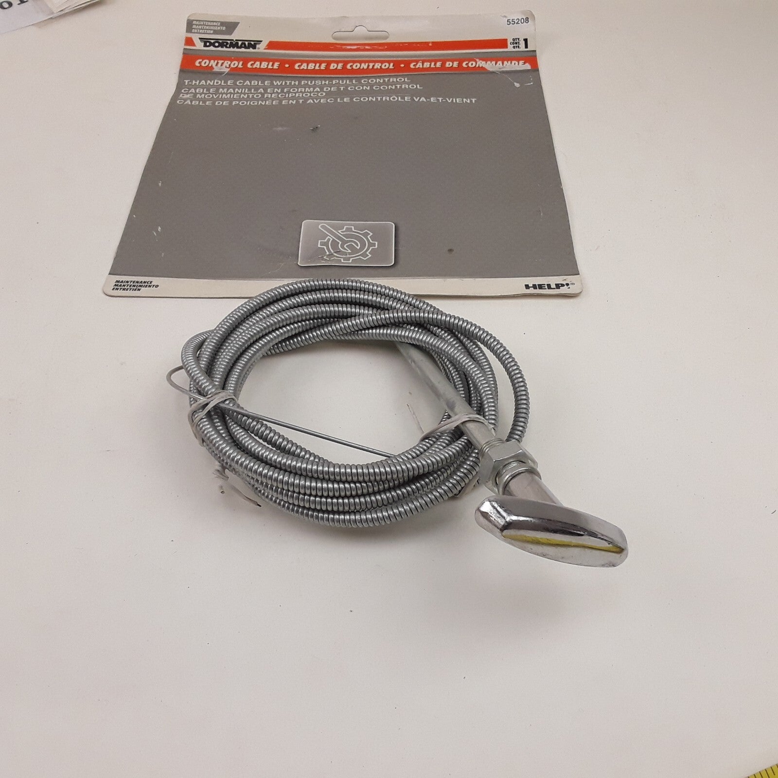 Dorman 55208 Chrome Car Truck T-Handel Push-Pull Control Cables 7 Feet. Length