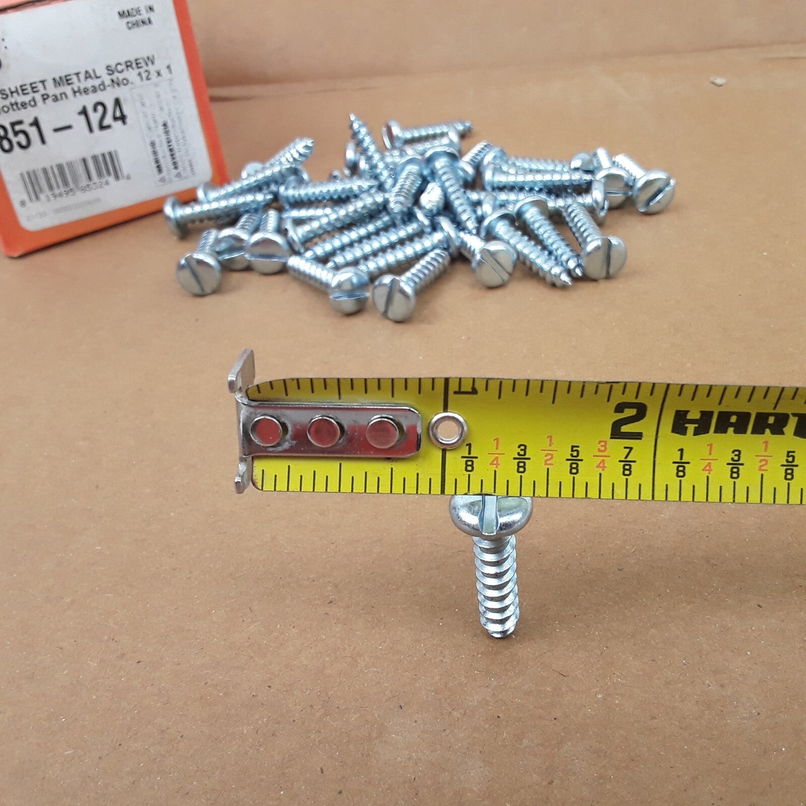 Multi-Purpose Sheet Metal Chrome Screw-Slotted Pan Head-No. 12 x 1 In Pack of 39