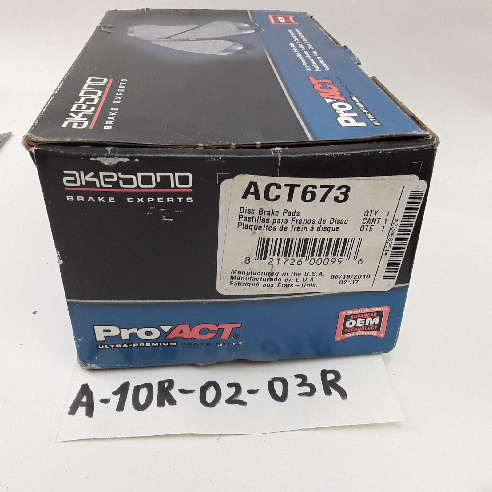 Akebono Front Disc Brake Pad Fits Pontiac Oldsmobile Chevrolet Buick 1991-2005