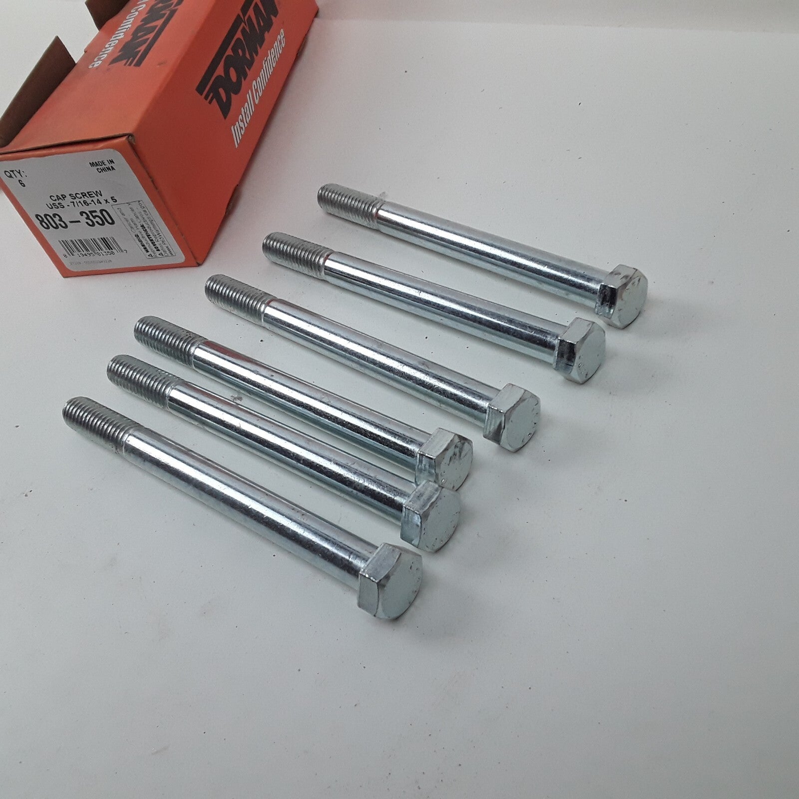 Multipurpose Car Truck Bolt Cap Screw-Hex Head-Grade 5- 7/16-14 x 5 In Pack of 6