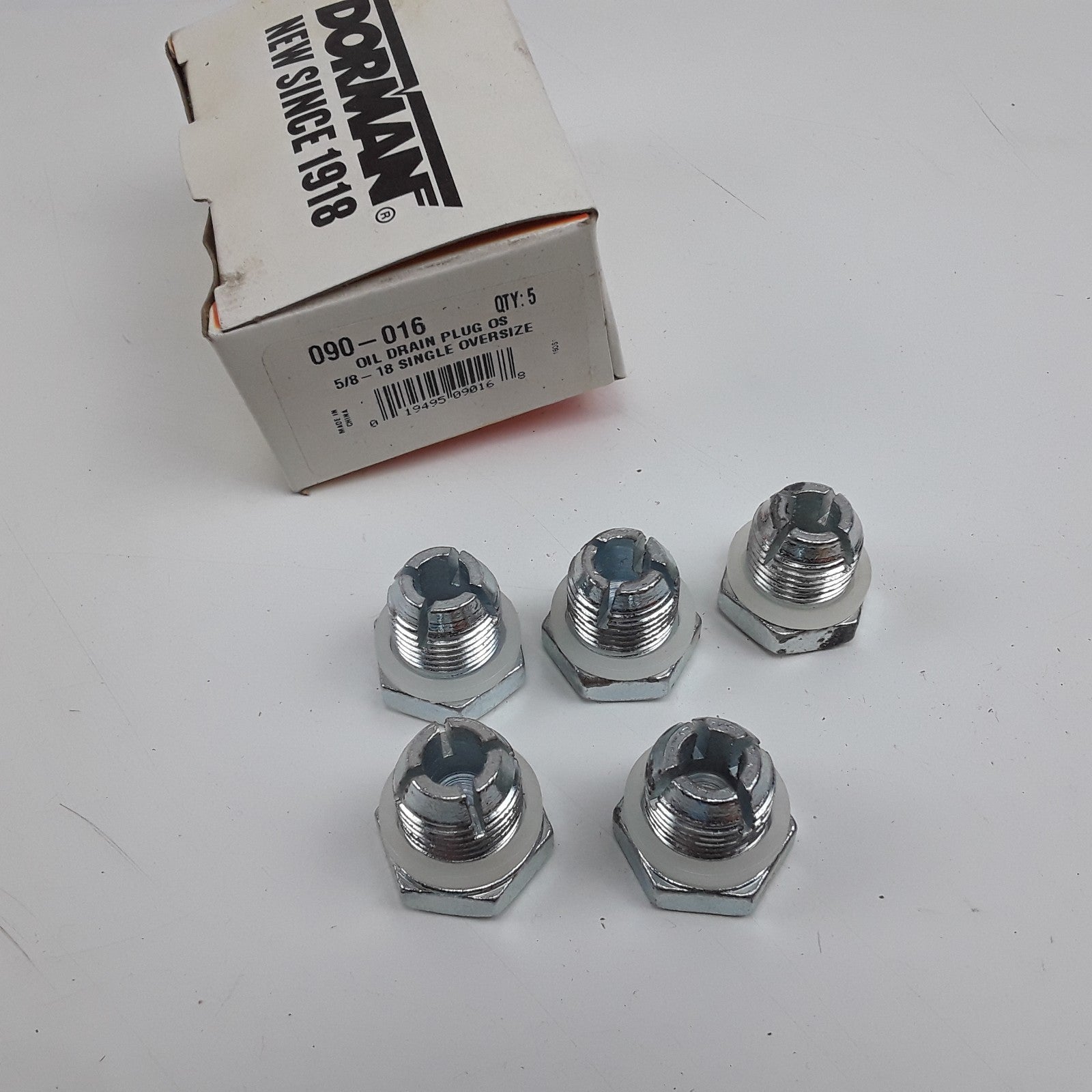 Dorman 090-016 Oil Drain Plug Oversize Steel 5/8-18 Single Oversize Set of 5