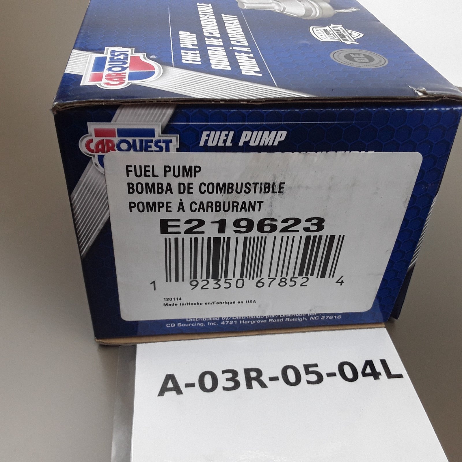 Carquest E219623 Electric Fuel Pump Fits Nissan Quest Mercury Villager 1993-1998