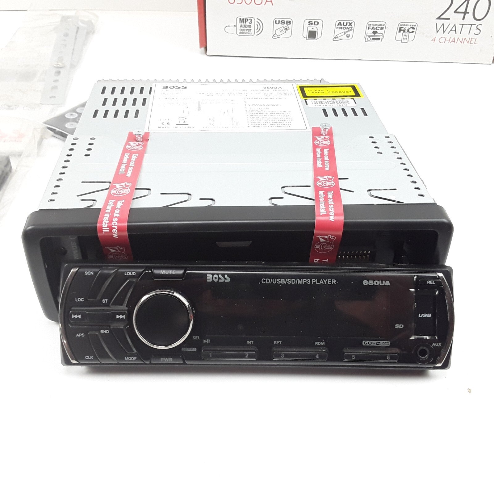 BOSS Audio Systems 650UA MP3-Compatible CD AM/FM Receiver Black 240W 4-Channel