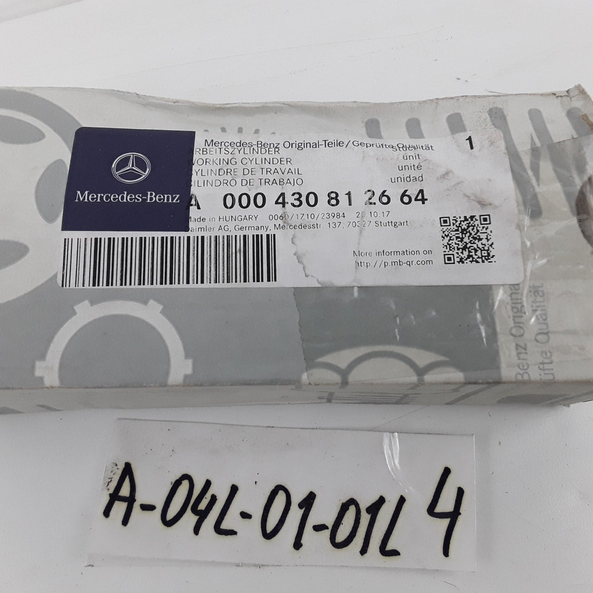 Mercedes-Benz A000430812664 Engine Brake Working Cylinder Fits Mercedes-Benz