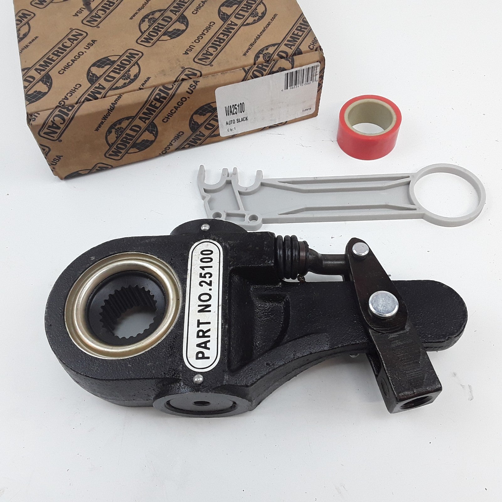 World American WA25100 Automatic Slack Adjuster 1-1/4"-10 Spline, 5.5" Arm A