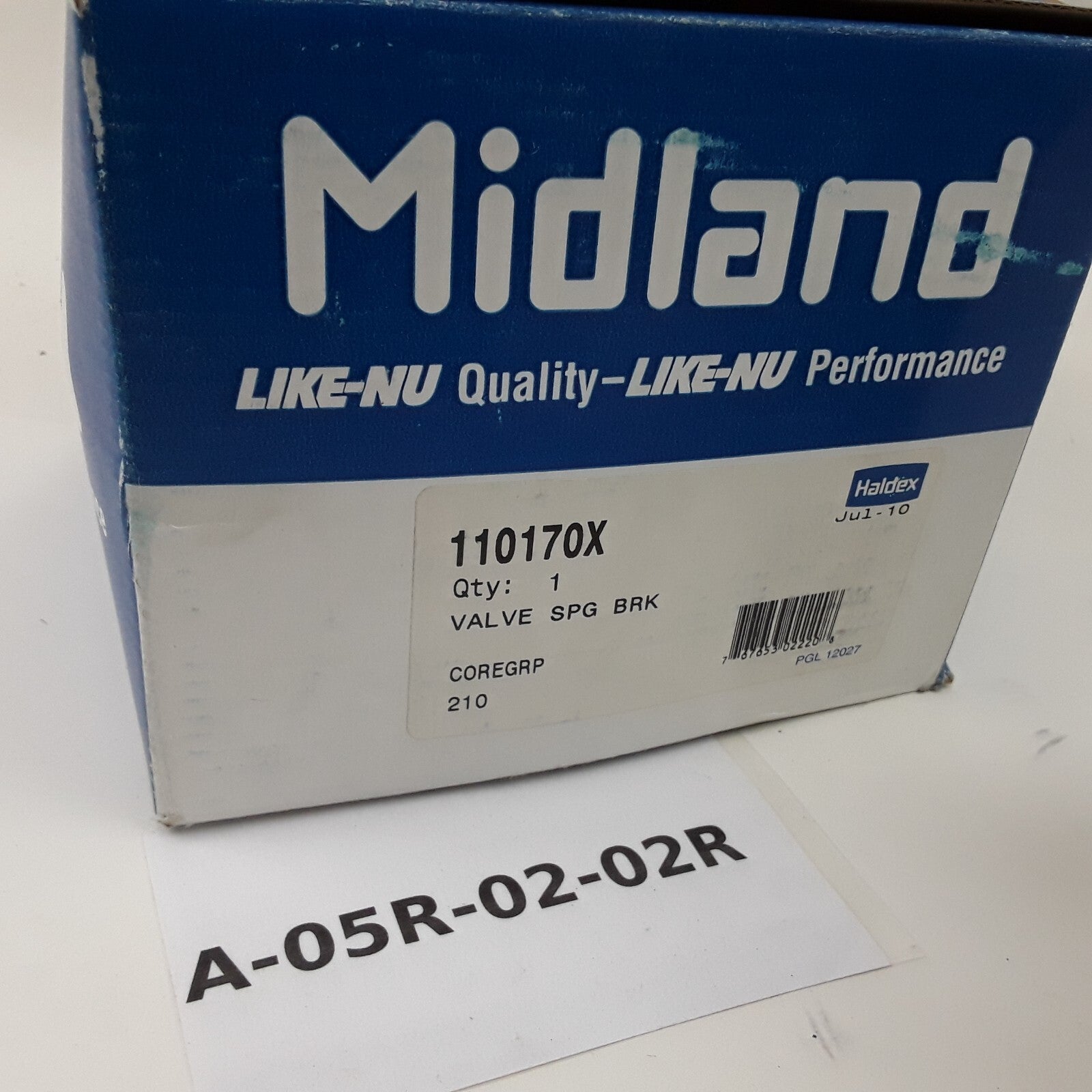 Haldex 110170X - Trailer Brake Control Valve 3/8" Supply/Delivery 1/2" Reservoir