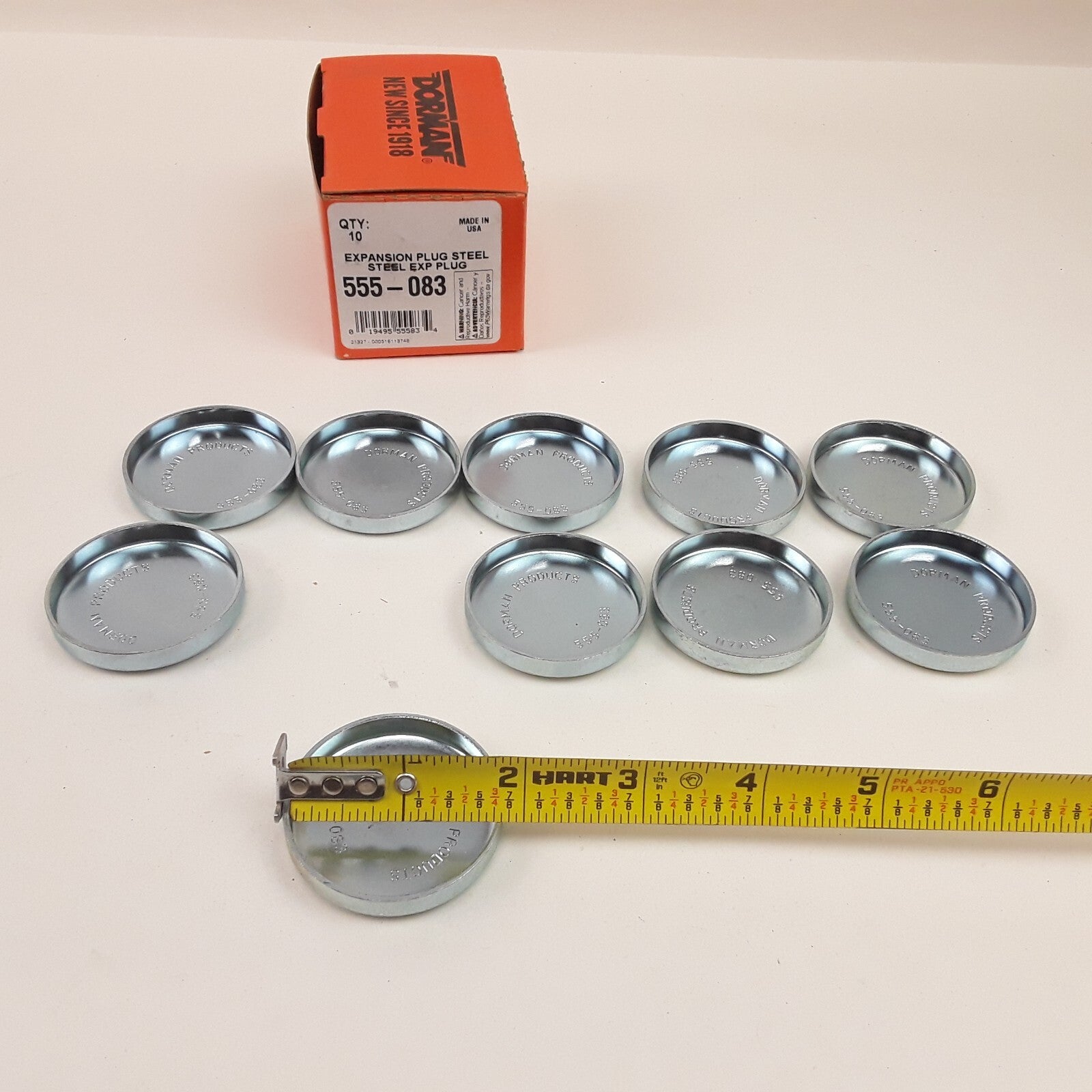 10 Steel Cup Expansion Plug 1-53/64 In Height 0.380 Fits Cadillac Ford Mercury
