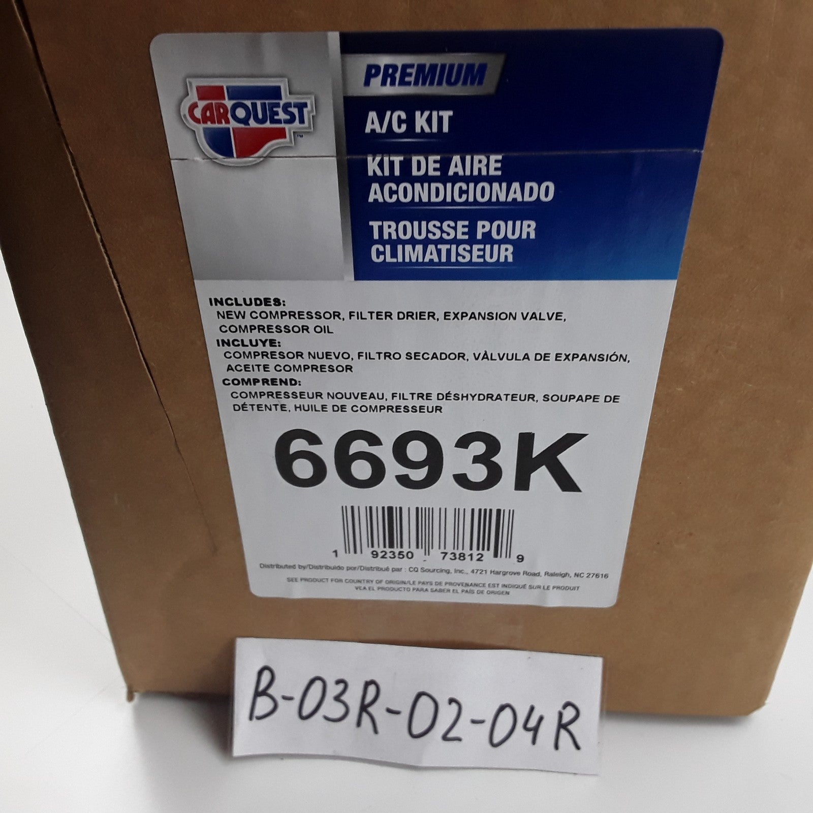 Carquest 6693K A/C Compressor Kit Fits Acura TL Honda Accord 2003 2004 2005-2008