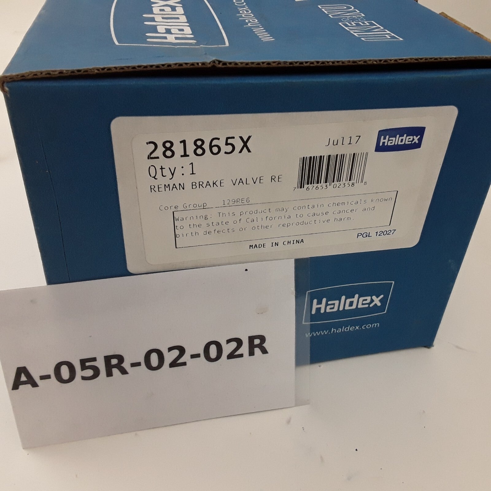 Haldex 281865X Reman Air Brake Emergency Relay Valve Assembly Heavy Duty