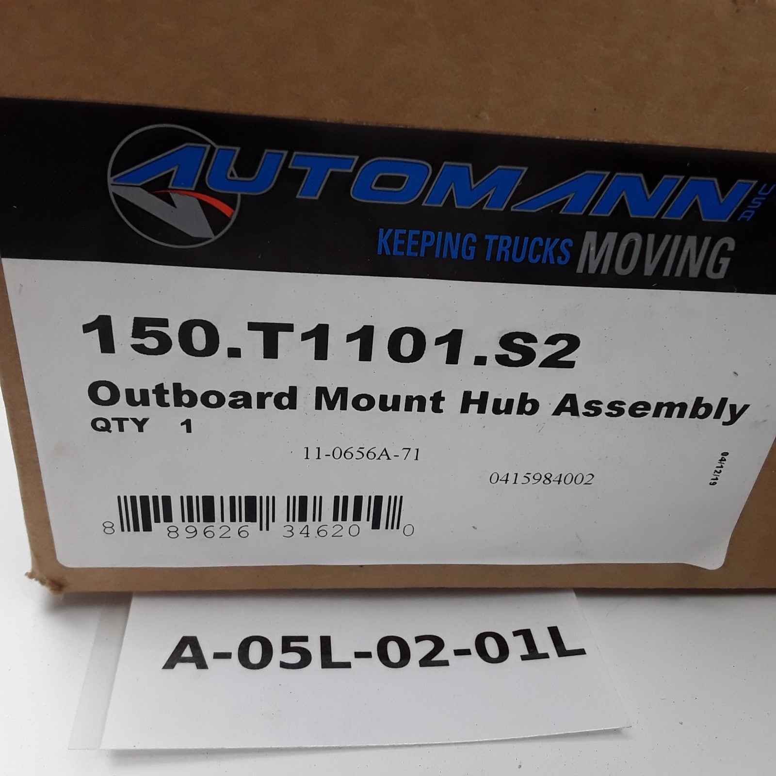 Automann 150.T1101.S2 Outboard Mount Hub Assembly For Trucks and Trailers