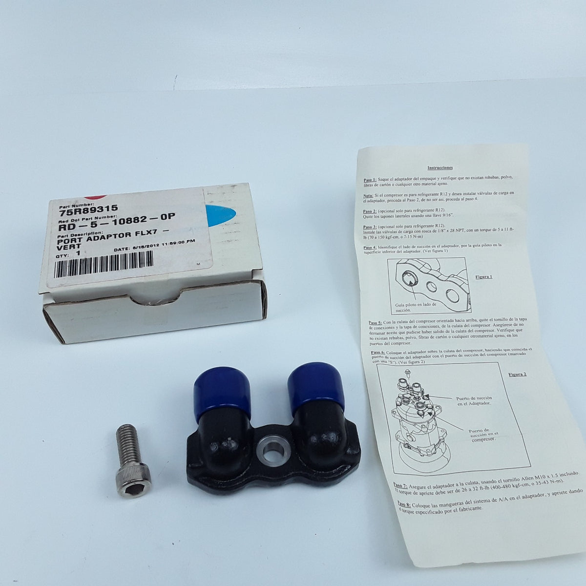 Red Dot 75R89315 Port Adapter Tube-O Discharge Suction A/C Compressor Manifold