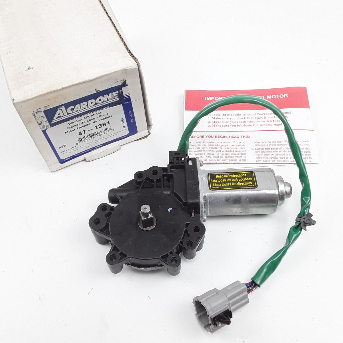 Cardone 47-1381 Front Right Power Window Motor Fits Nissan Quest 2004 2005-2009