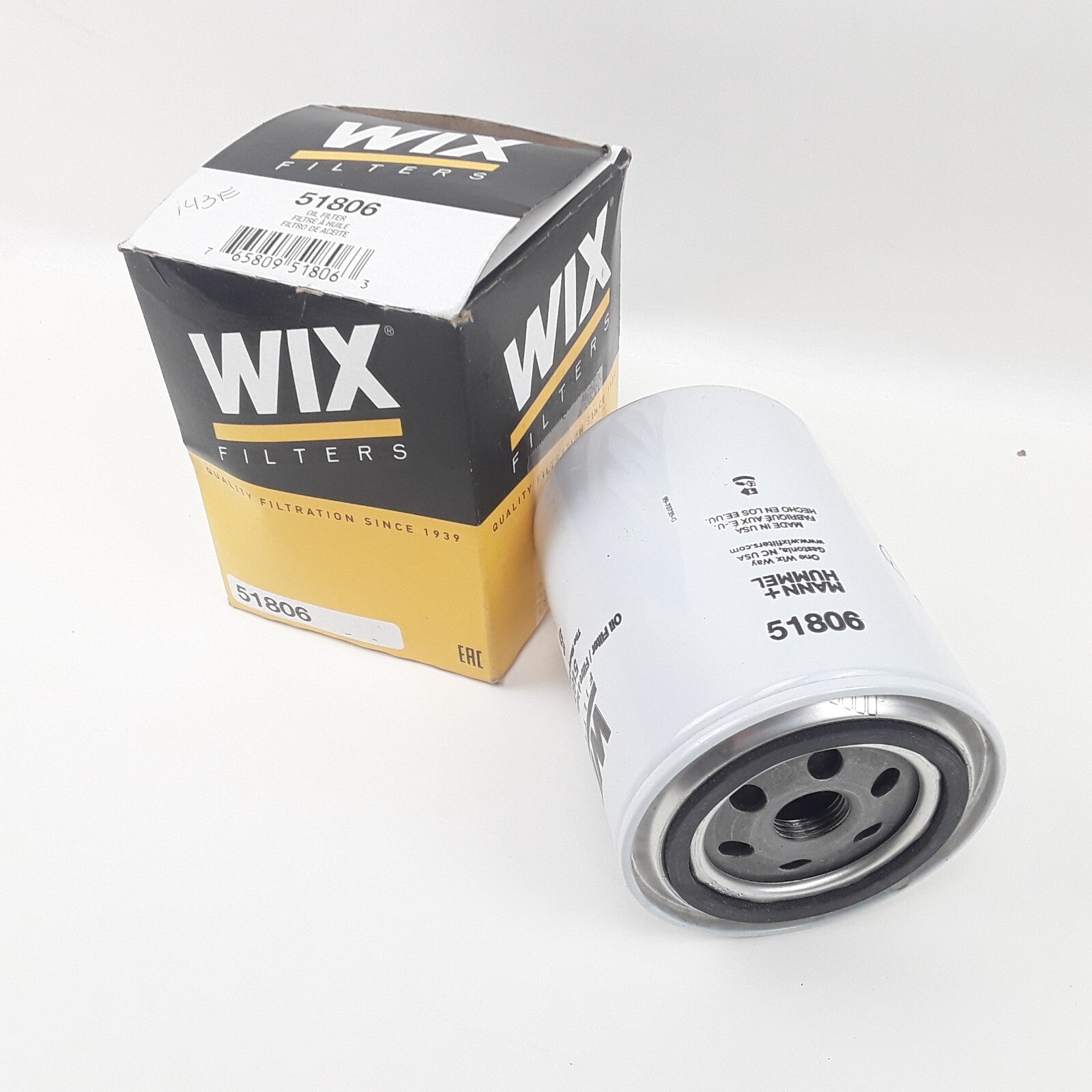 Spin-On Lube Engine Oil Filter Wix 51806 For Construction & Farm Equipment