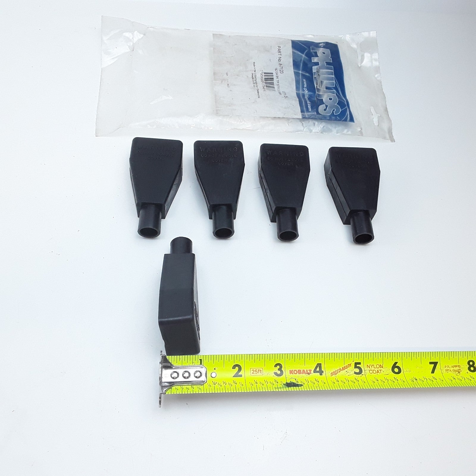 5 Phillips Industries 8-7123 Battery Terminal Cover Straight Black 1 & 2 Gauge