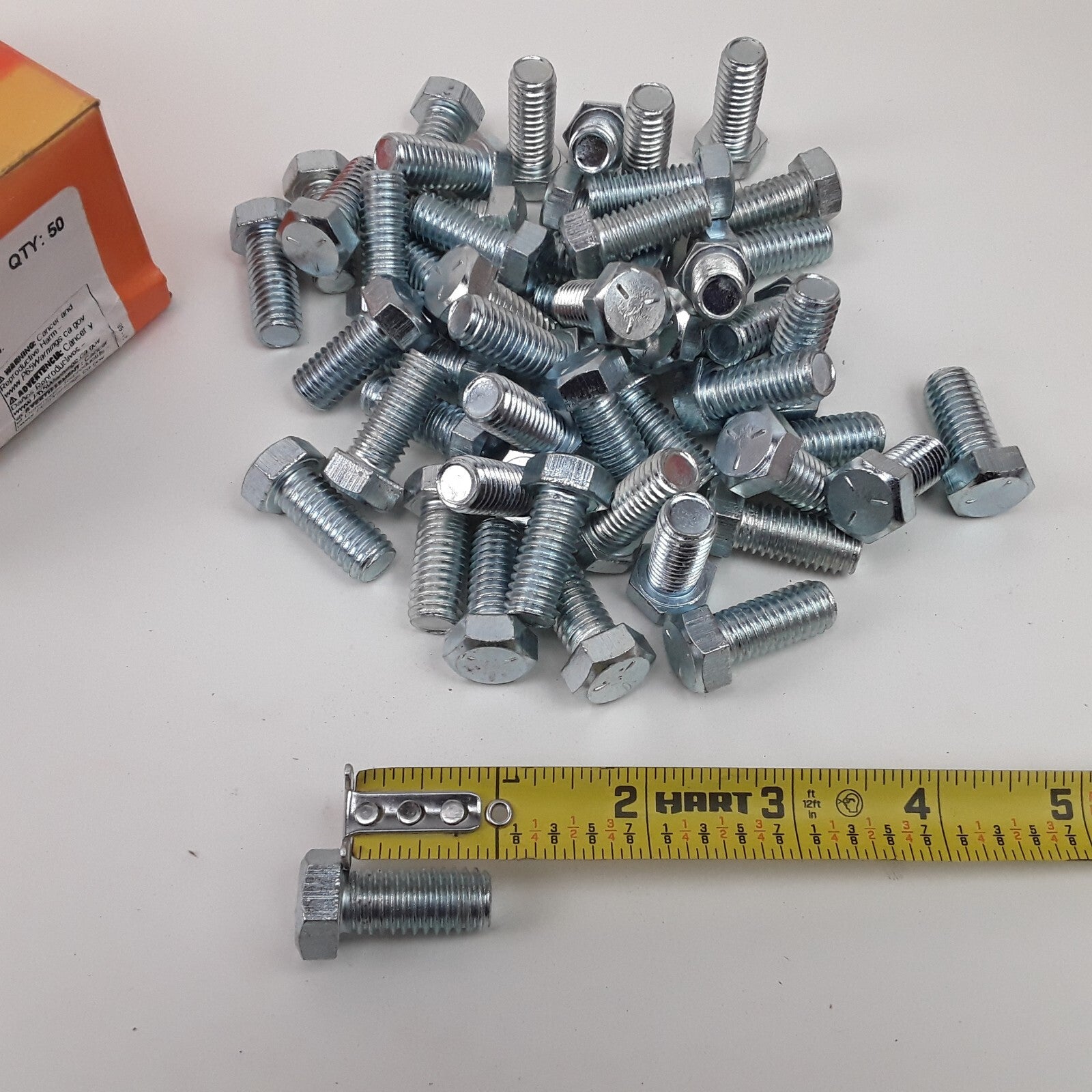 Multipurpose Car Truck Bolt Cap Screw-Hex Head-Grade 5- 7/16-14 x 1" Pack of 50