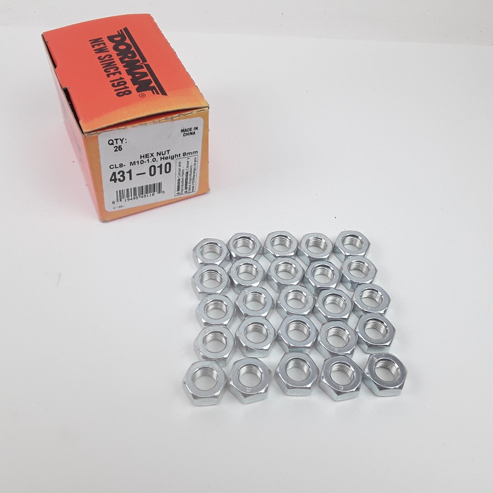 Car Truck Multi-Purpose Hex Nut-Class 8- Thread Size M10-1.0 Height 8mm Pack 26