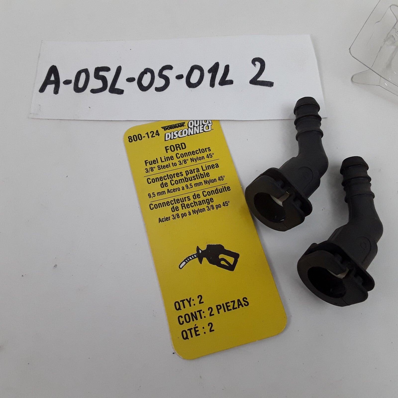 Fuel Line Retaining Clip 3/8 In. Steel To 3/8 In. Nylon With 45 Degree Bend