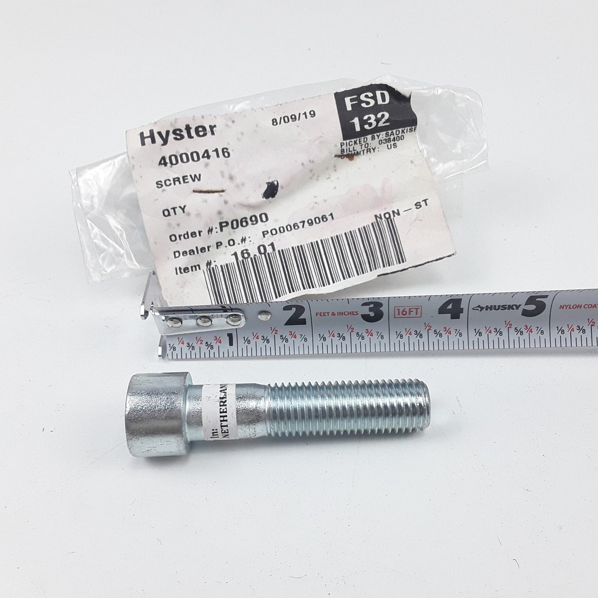 Screw Assembly Fits Forklift H8.0FT9, H9.0FT, H8.0FT, F190FT, H175FT36, H170FT