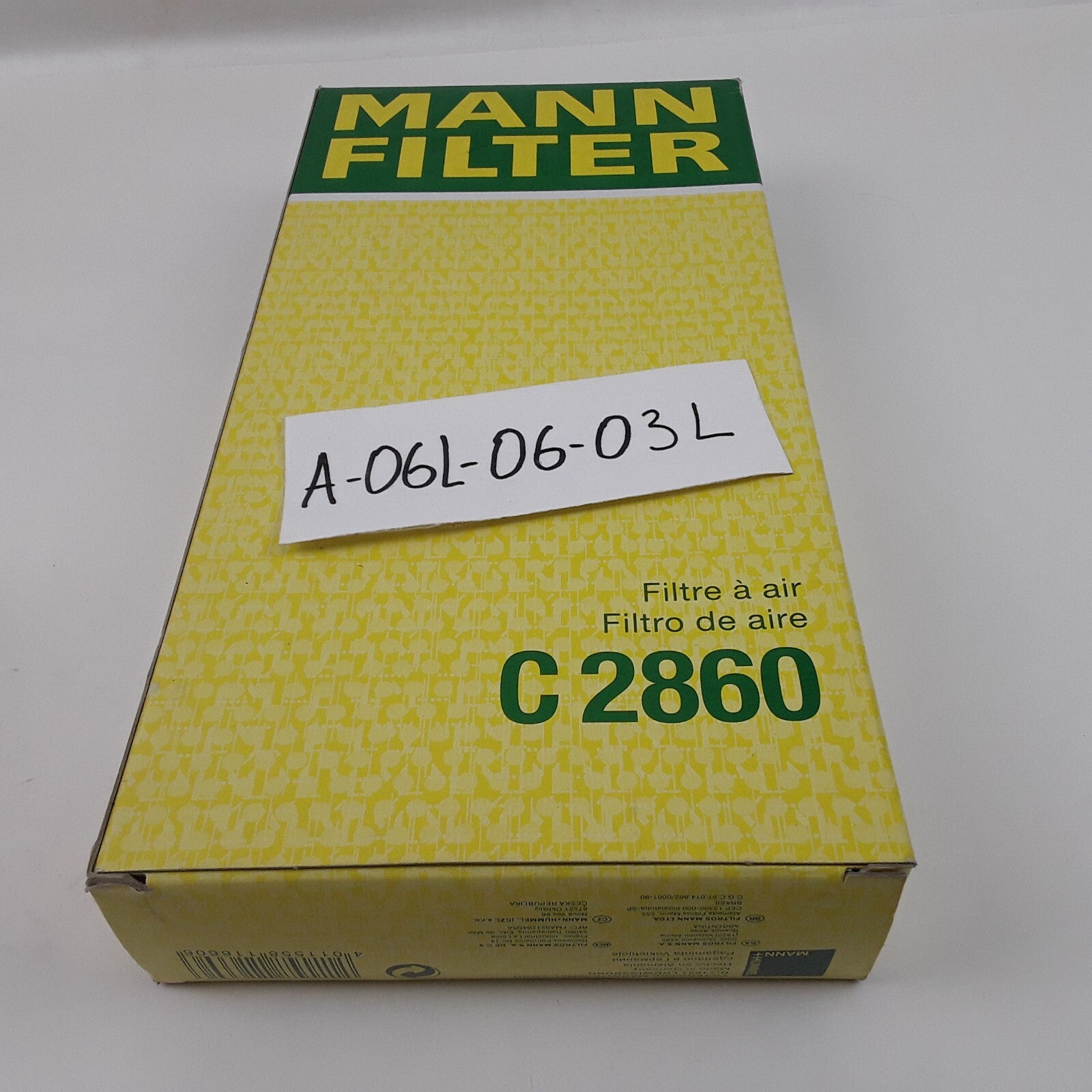 Mann-Filter Air Filter Fits Volkswagen Audi Dodge Plymouth Chrysler (1976-2002)