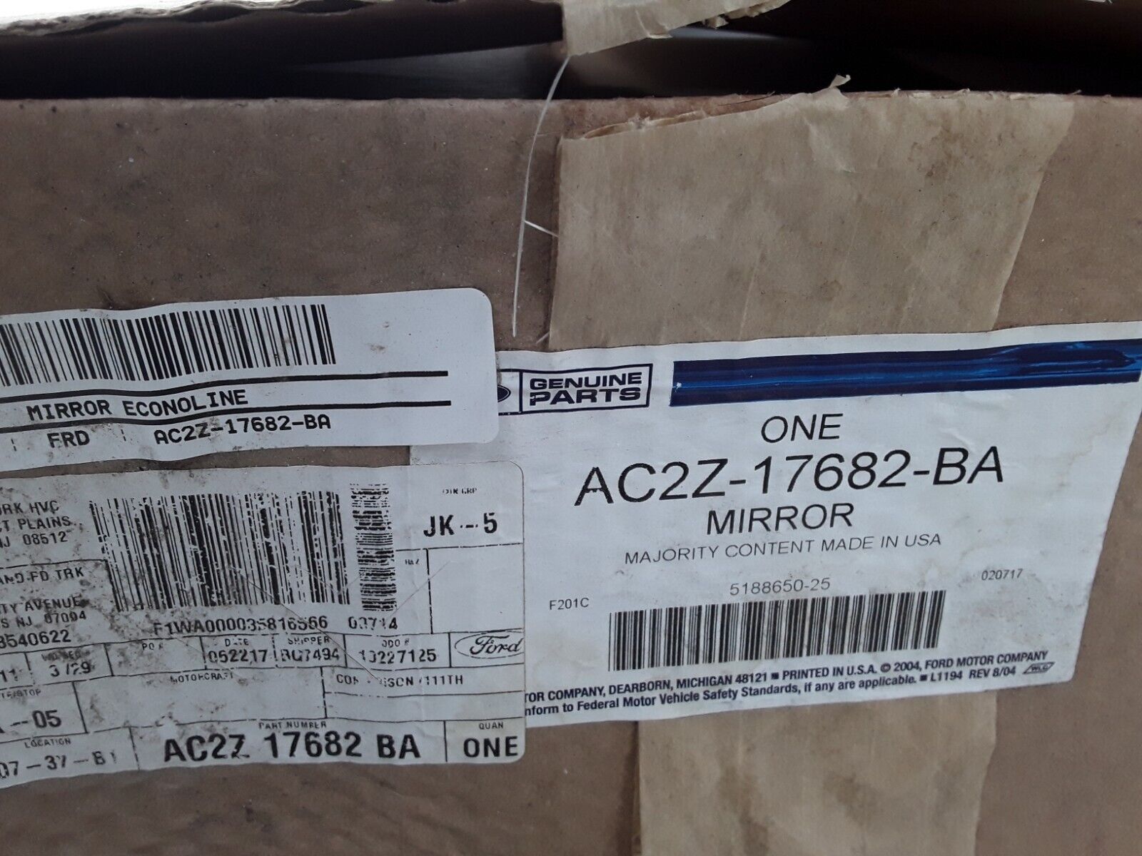 Genuine Ford RH Right Door Mirror AC2Z-17682-BA for 2010-2014 E-150 E-250 E-350 - HotCarParts