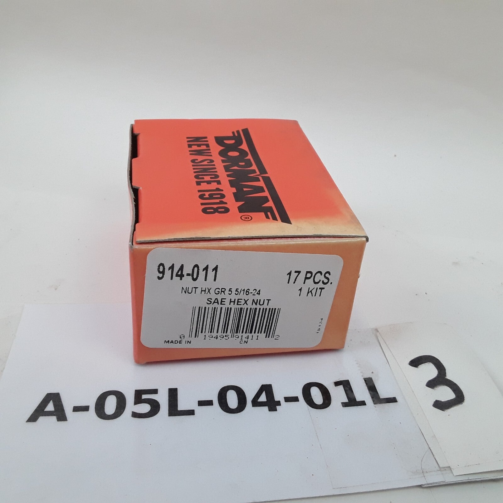 Hex Nut-Grade 5-Thread Size 5/16-24, Height 1/2 In Zinc-Plated Pack of 17