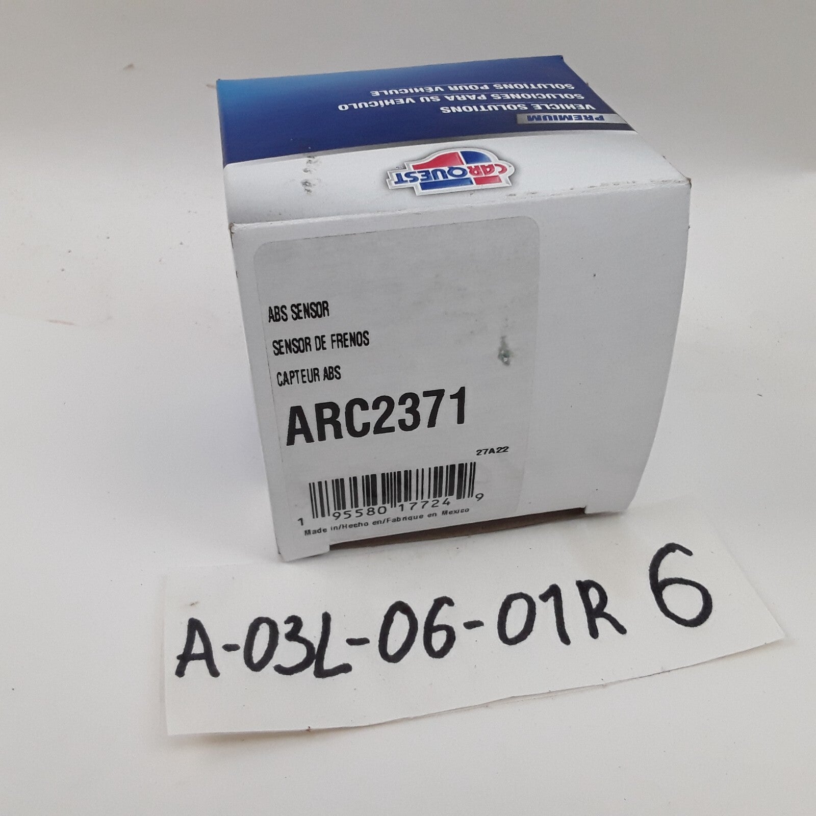 Carquest ARC2371 ABS Speed Sensor Heavy Duty Fits Mazda 3 (2014 2015 2016-2018)