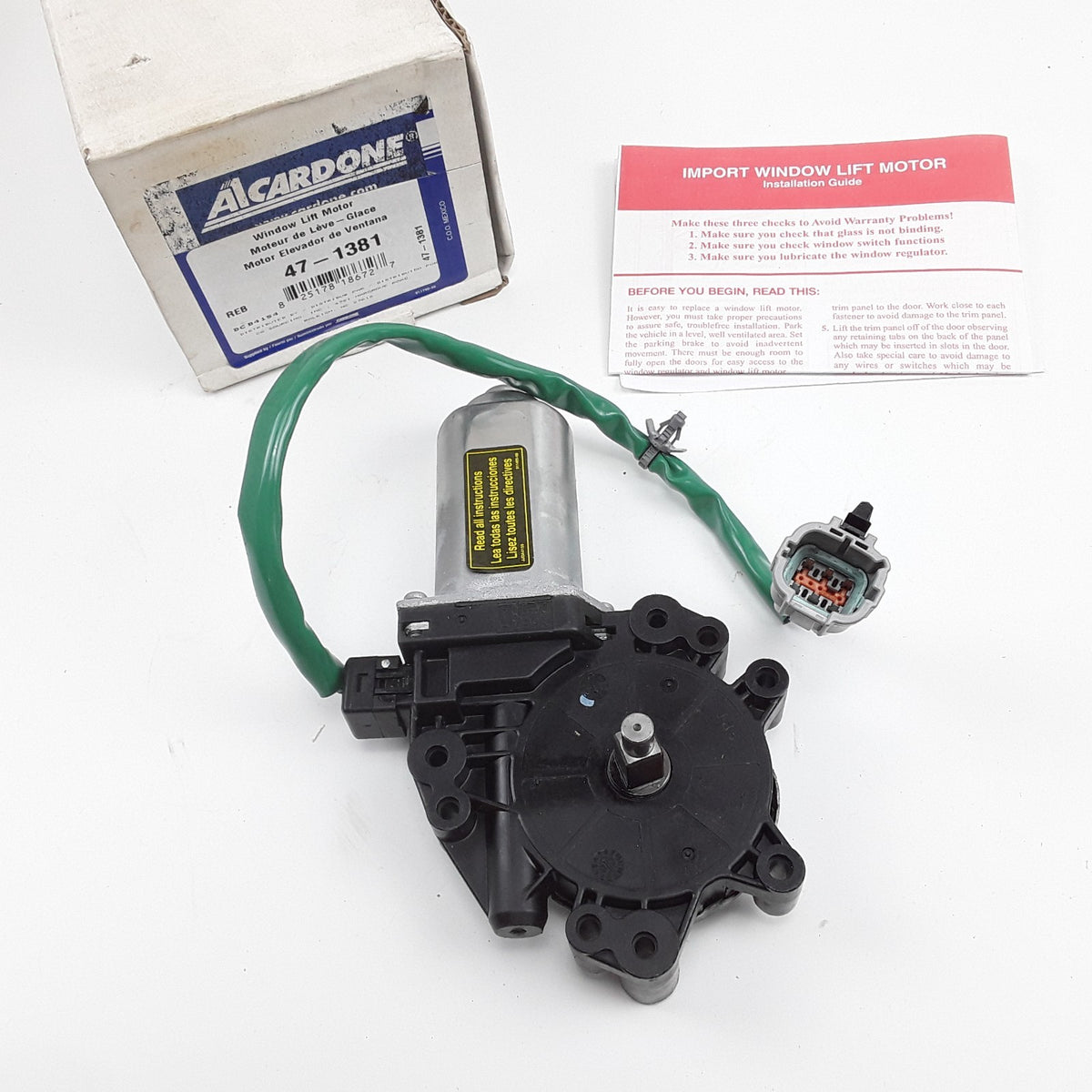 Cardone 47-1381 Front Right Power Window Motor Fits Nissan Quest 2004 2005-2009