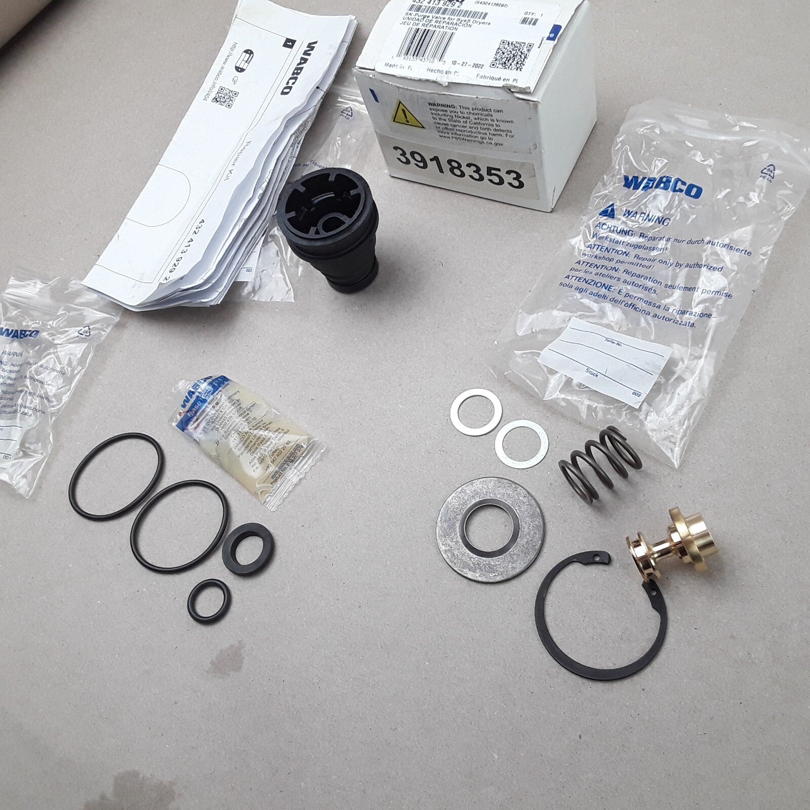 Wabco 4324139292 Air Brake Dryer SK-Purge Valve Fits Mack Truck For Syss Drayers