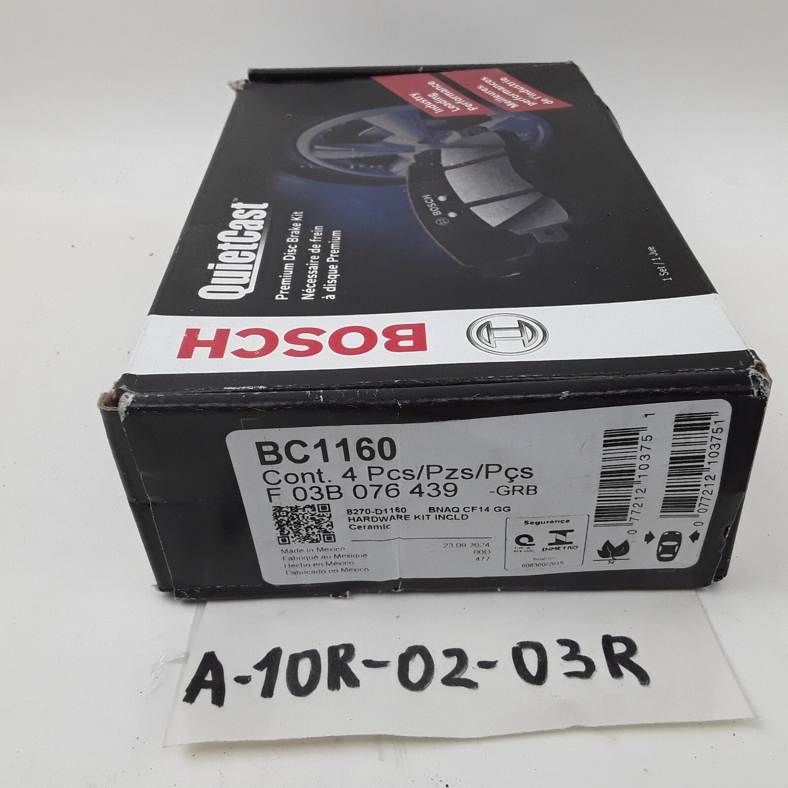 Bosch BC1160 Front Disc Brake Pad Fits Saturn Pontiac Chevrolet (2006-2012)