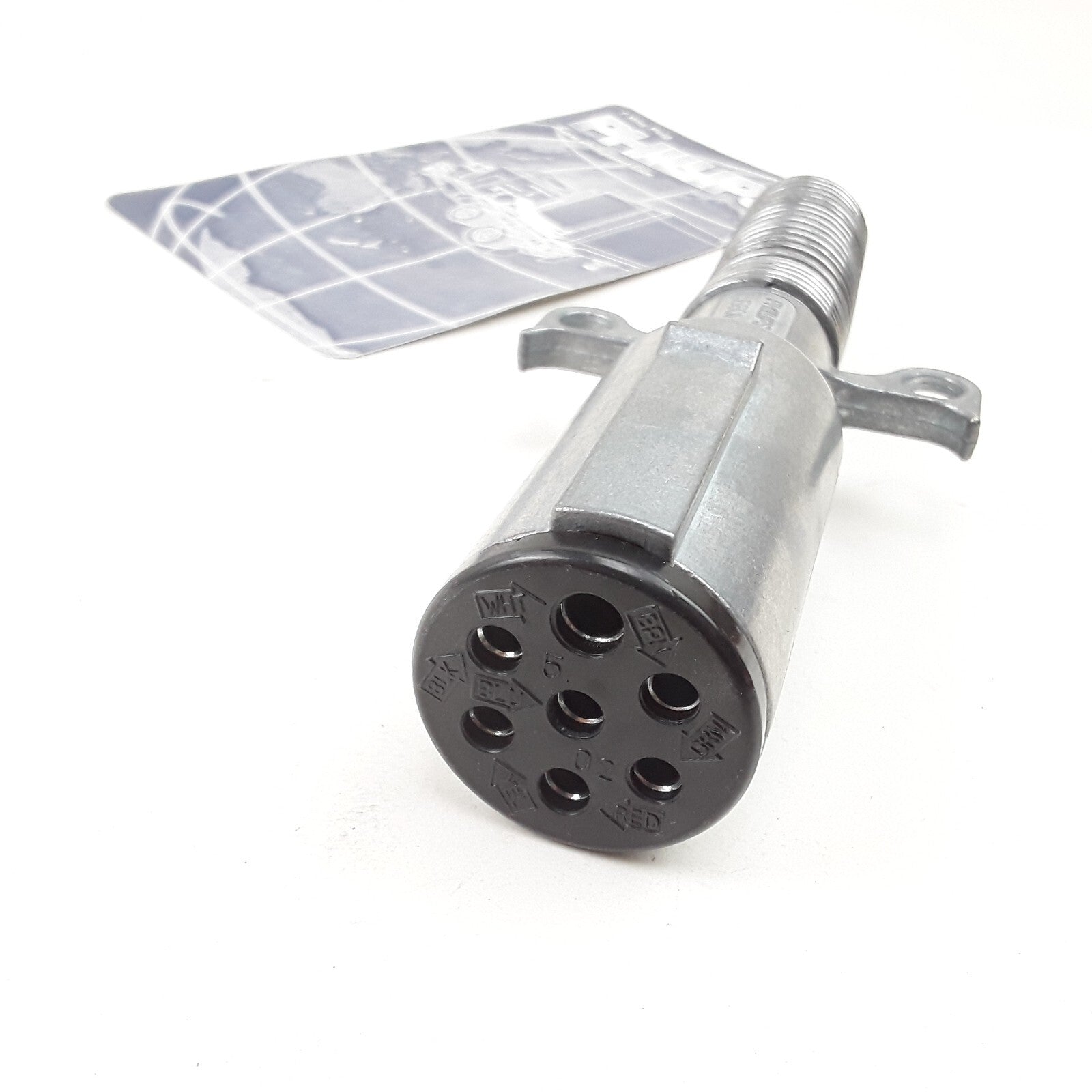 Phillips 15-730 - Trailer Power Cable Plug - Zinc Die-Cast, With Cable Guard