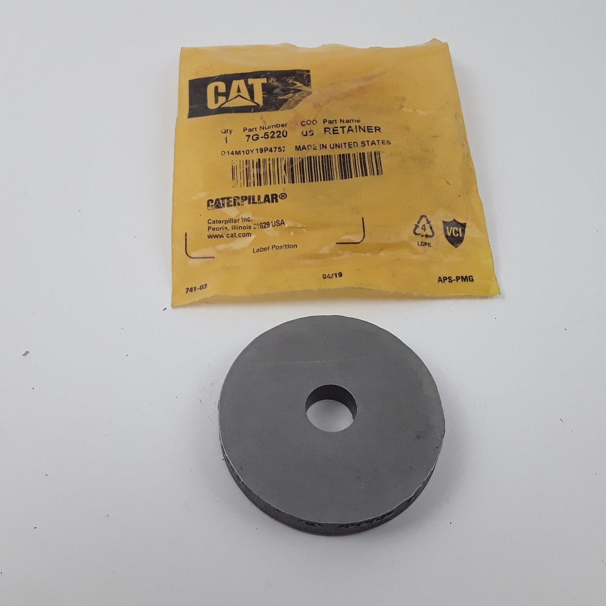 Caterpillar 7G-5220 M12 Steel Flat Washer Heavy Duty Inner 0.531" Outer 2.362"