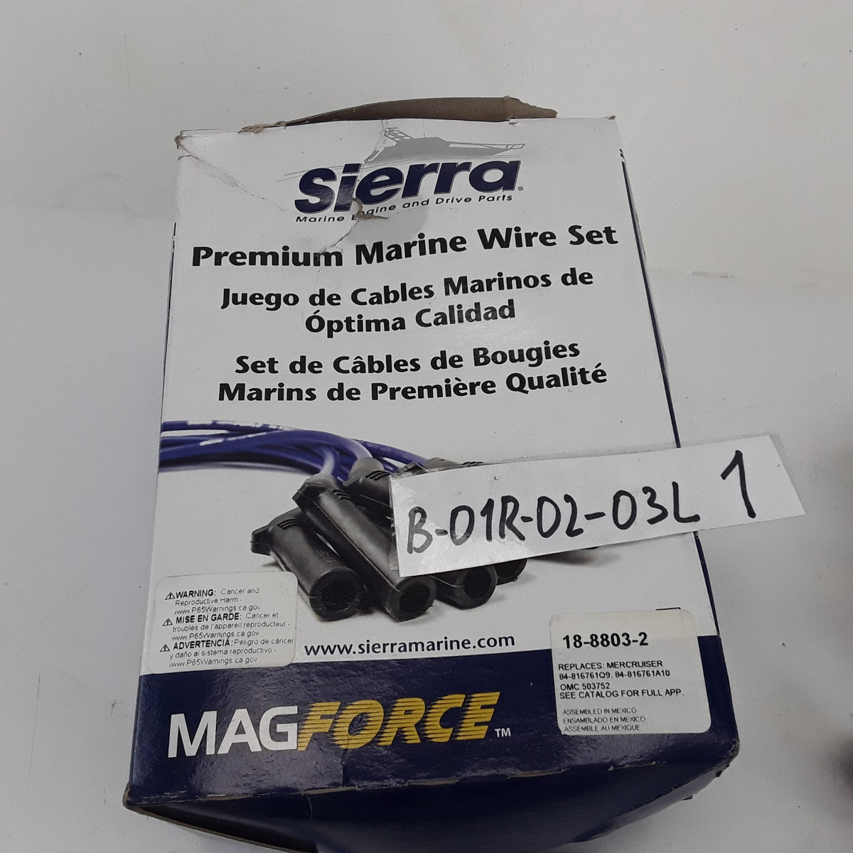 Sierra 18-8803-2 Spark Plug Wire Set Replaces 503752, 84-816761Q9, 84-816761A10
