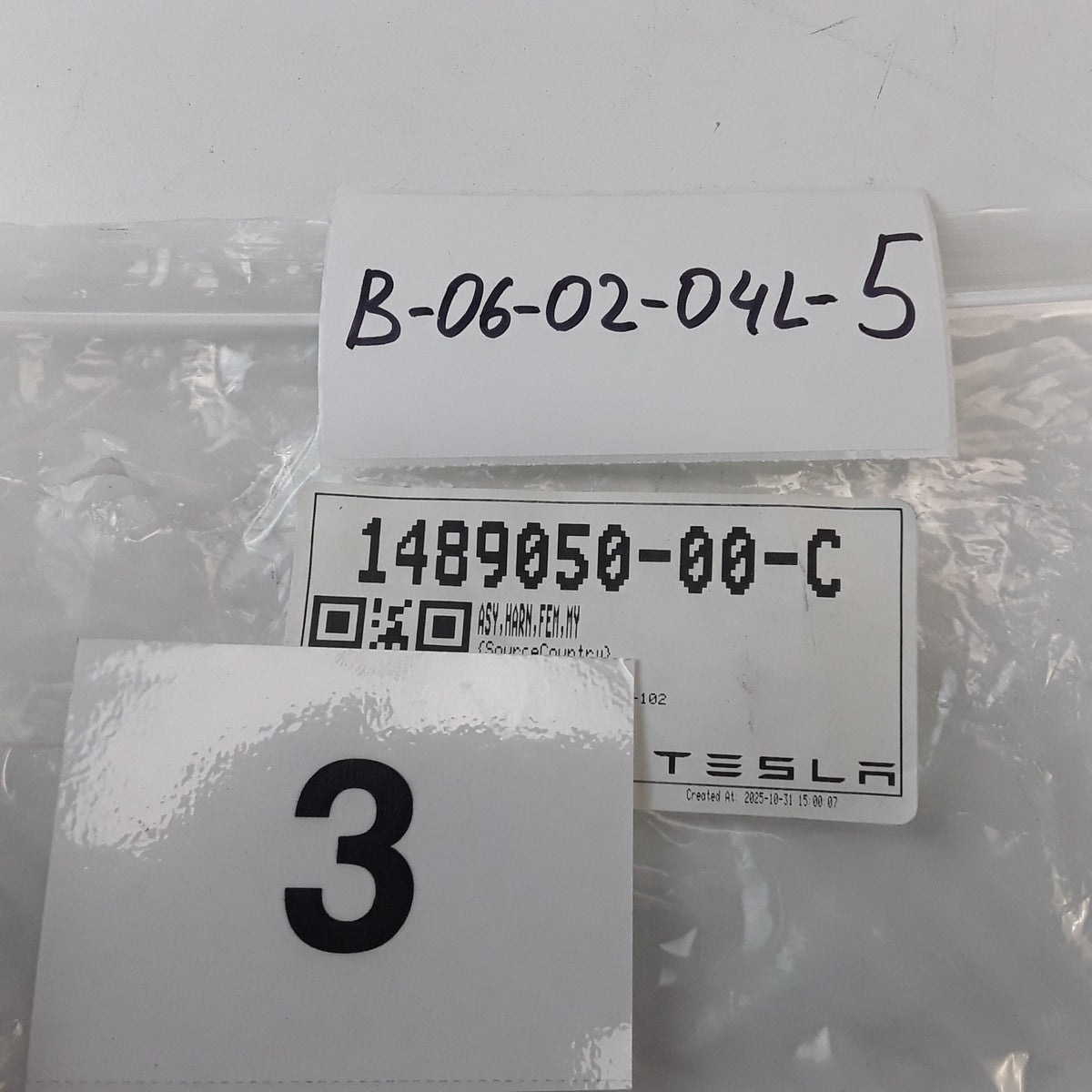 New OEM 2020-2023 Tesla Model Y End Support Fan Wire Wiring Harness 1489050-00-C