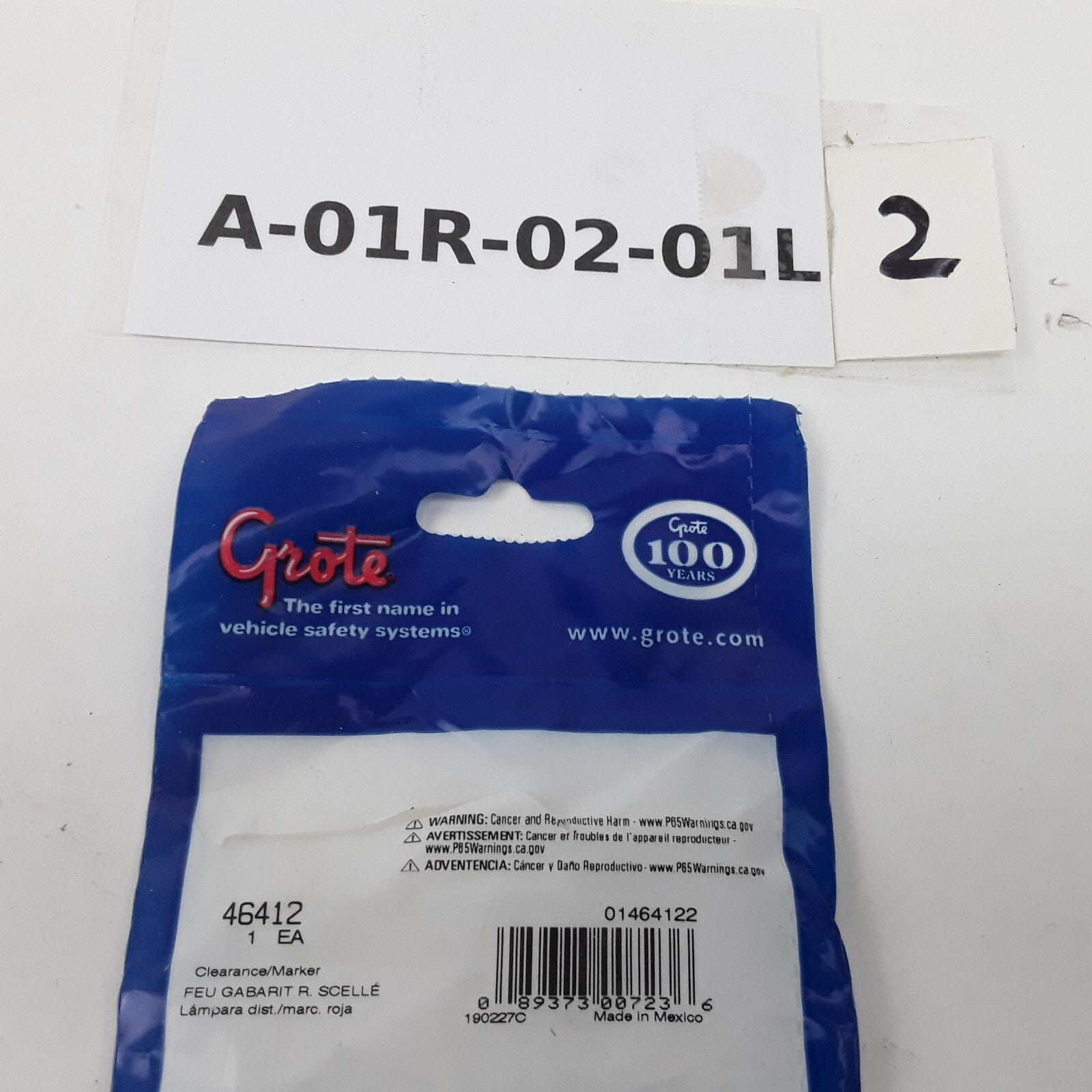 Grote 46412 Side Marker Light Assembly Sealed Single Bulb Rectangular 12V