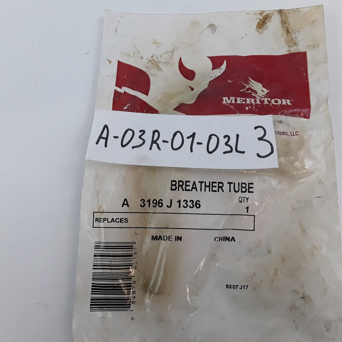 Meritor A 3196 J 1336 Drive Axle Breather Hose U-Tube Brake Genuine OEM