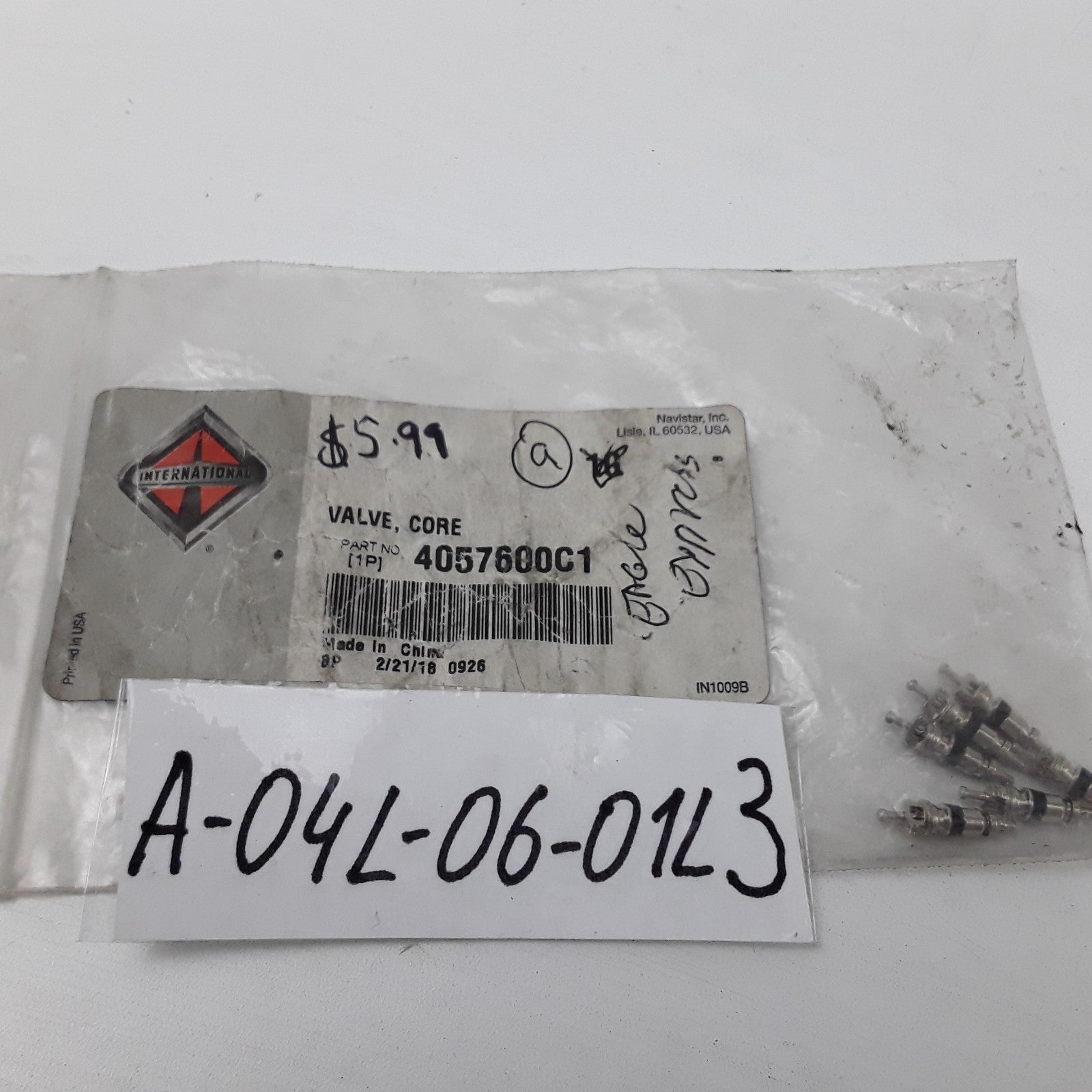 Air Condition Fitting Valve Core International Navistar Truck 4057600C1 Set of 6