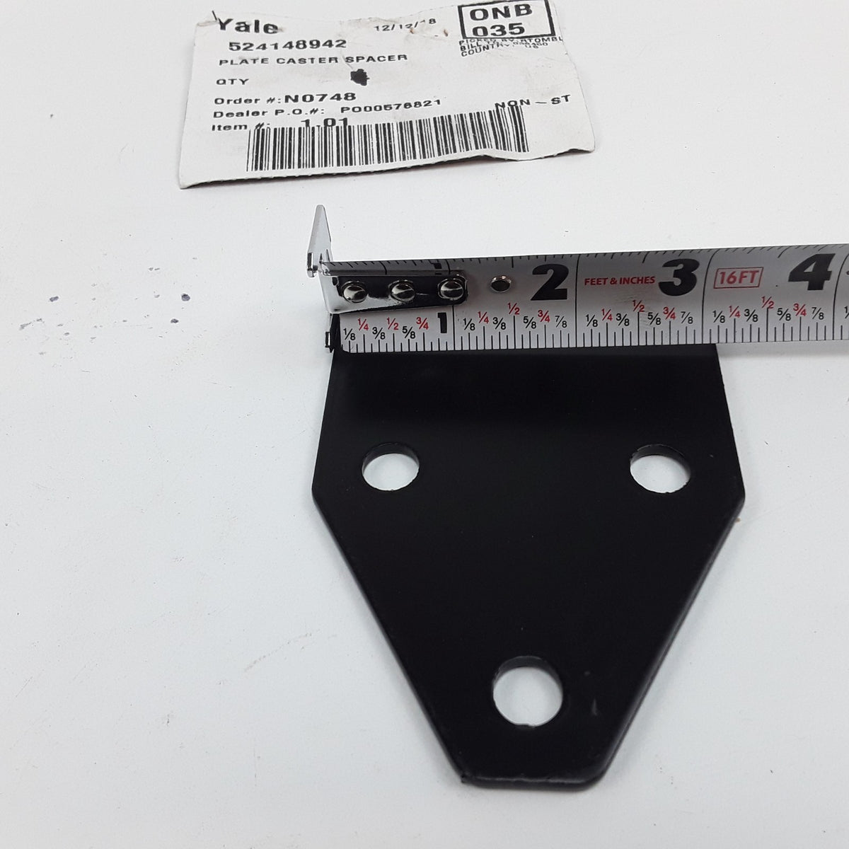 Yale 524148942 Plate Caster Spacer Fits Yale Forklift MPW045E MPB040E MPW050E