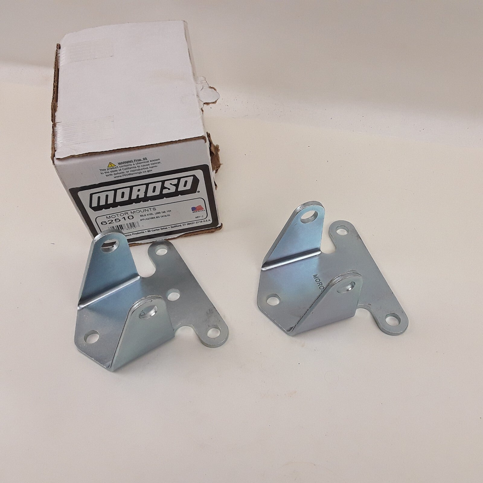 Moroso 62510 Engine Mount Set A: 2-1/8" B: 2-3/8" SBC, BBC For Chevrolet Motor