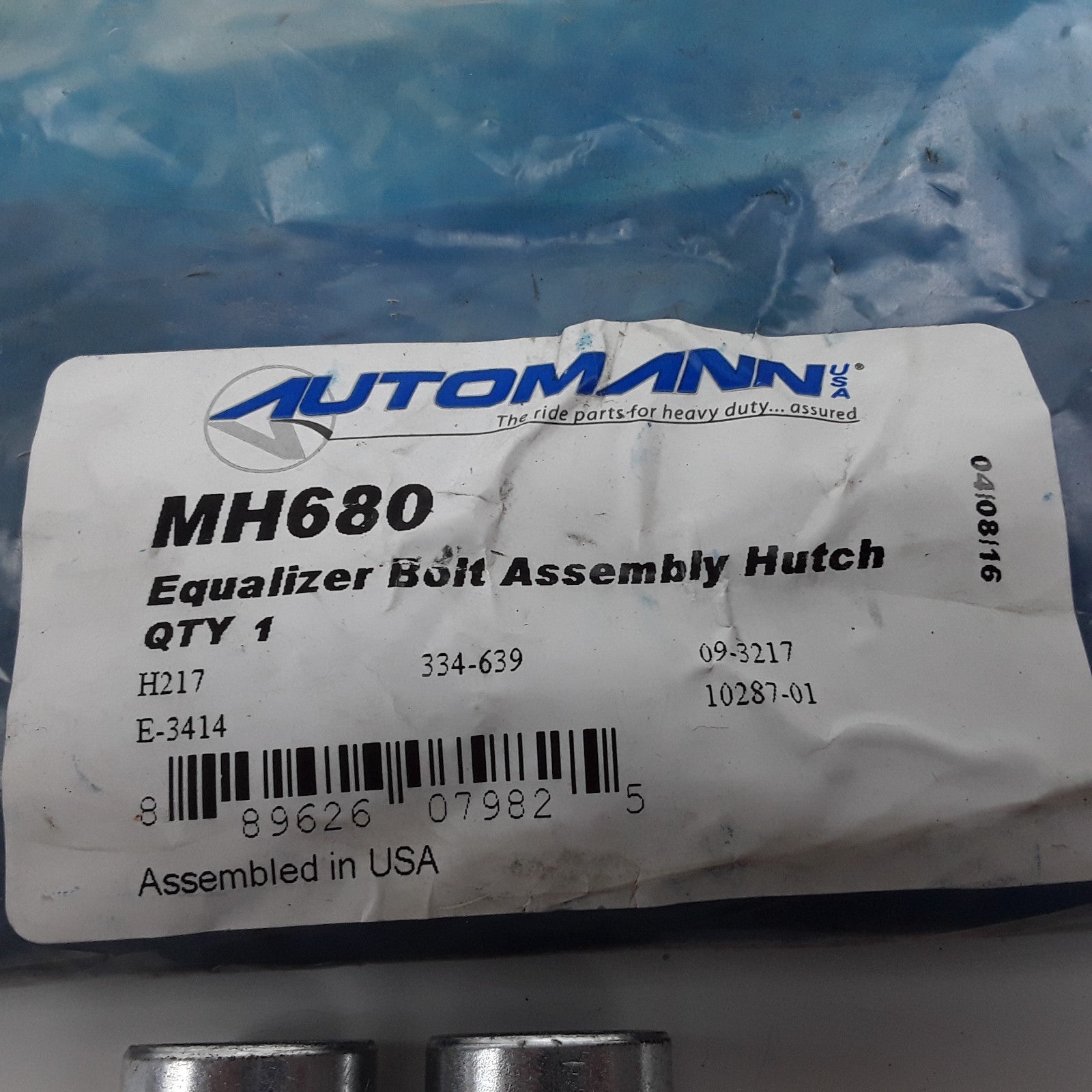 Automann MH680 Equalizer Bolt Kits Assembly For Hutchens H7600 H7700