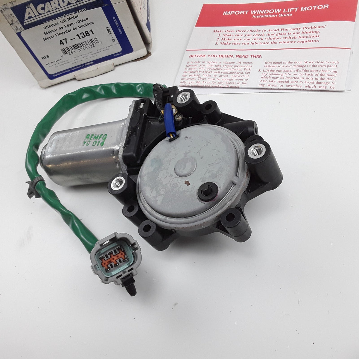 Cardone 47-1381 Front Right Power Window Motor Fits Nissan Quest 2004 2005-2009