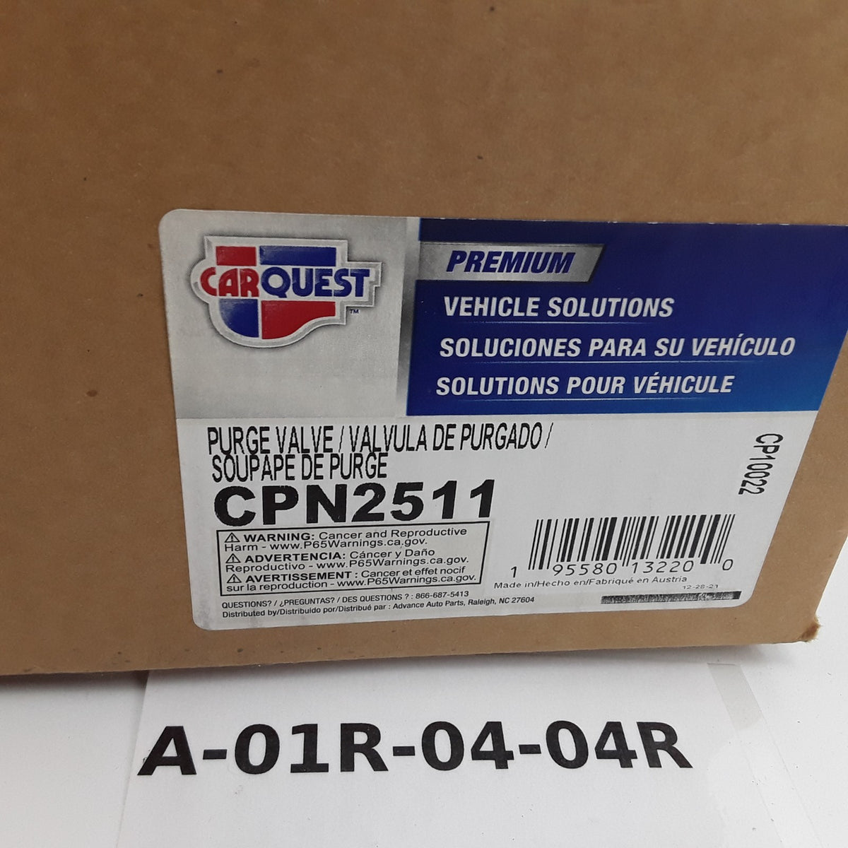 Vapor Canister Purge Solenoid Fits Mercedes-Benz G550 (2009 2010 2011 2012)